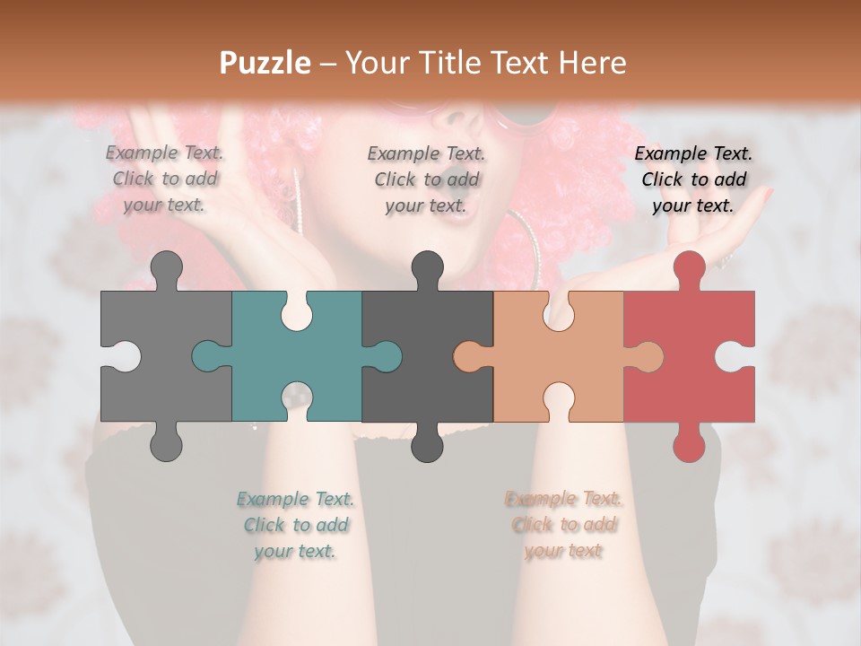 Happy Joy Wig PowerPoint Template