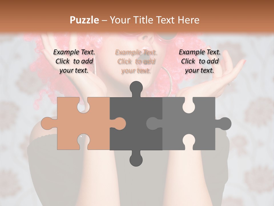 Happy Joy Wig PowerPoint Template