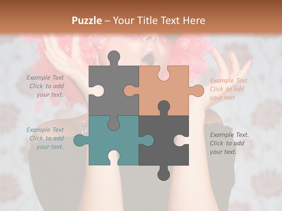 Happy Joy Wig PowerPoint Template