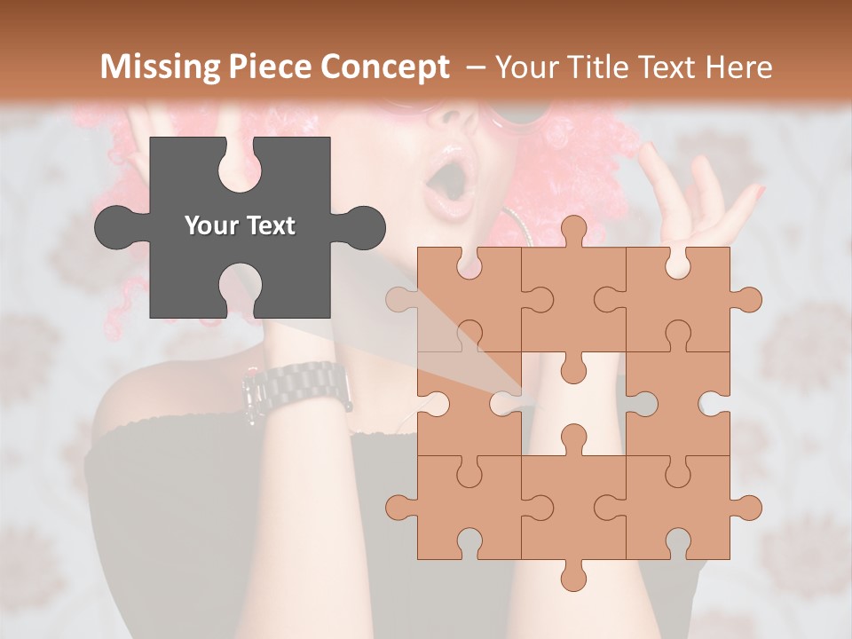 Happy Joy Wig PowerPoint Template