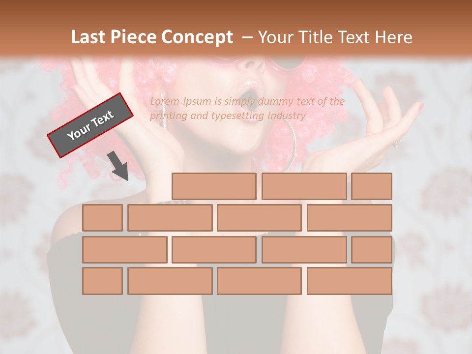 Happy Joy Wig PowerPoint Template