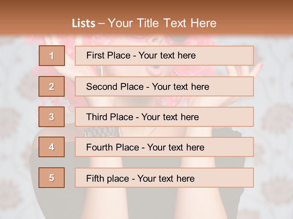 Happy Joy Wig PowerPoint Template