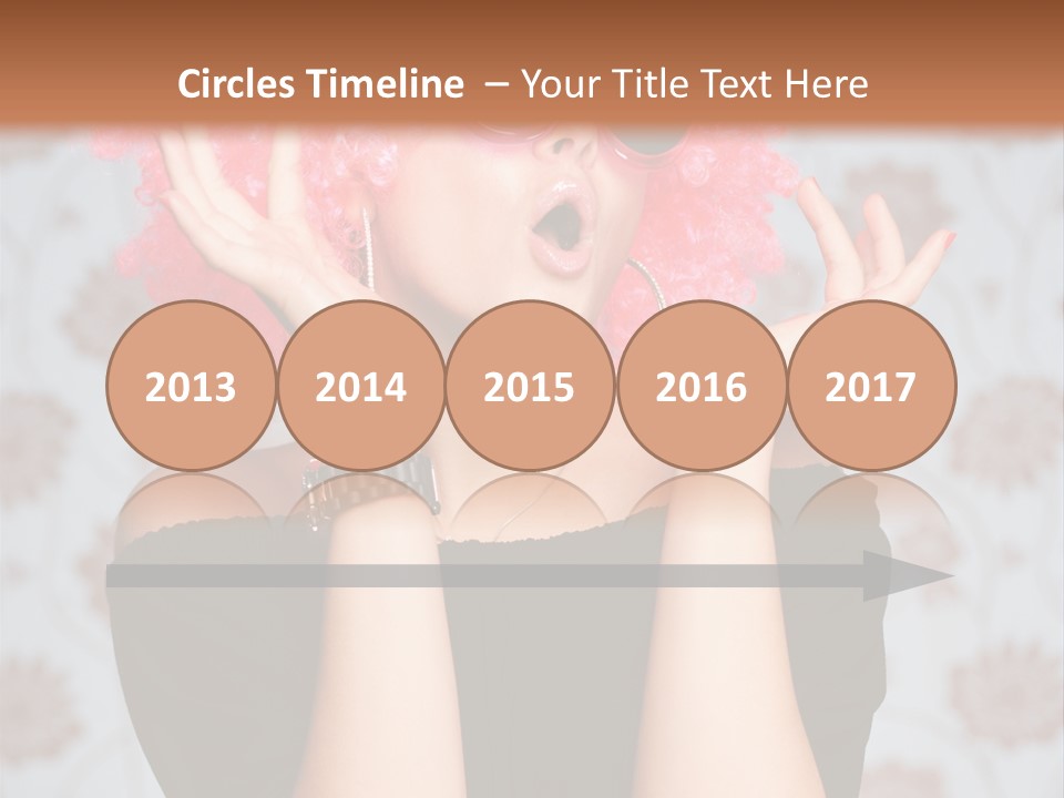 Happy Joy Wig PowerPoint Template