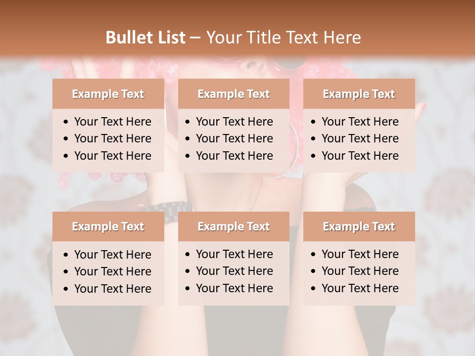 Happy Joy Wig PowerPoint Template