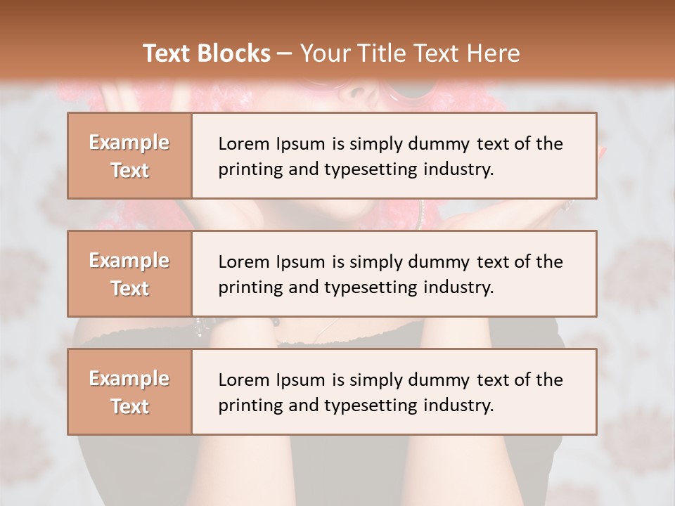 Happy Joy Wig PowerPoint Template