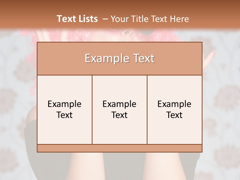 Happy Joy Wig PowerPoint Template