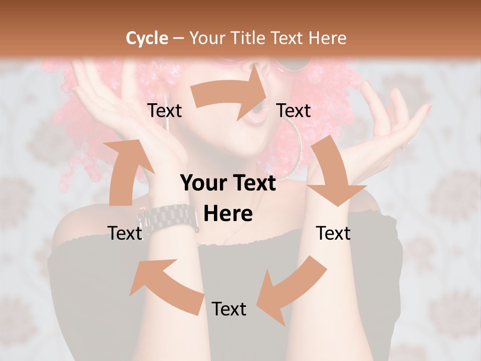 Happy Joy Wig PowerPoint Template