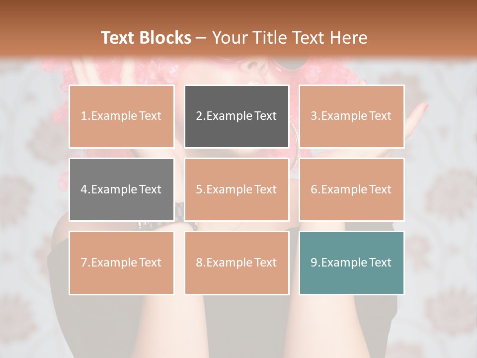 Happy Joy Wig PowerPoint Template