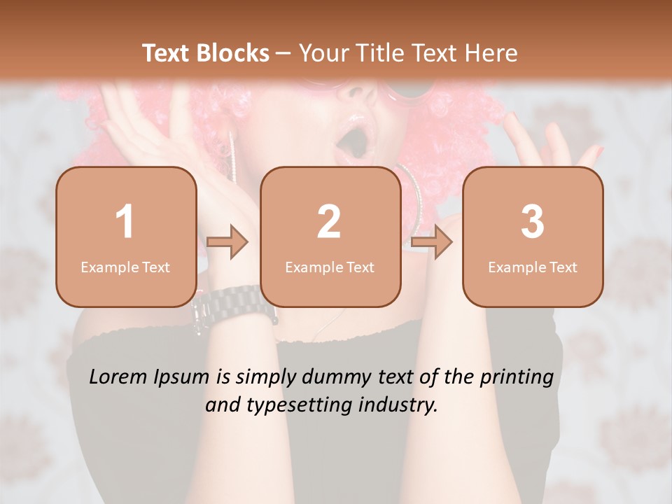 Happy Joy Wig PowerPoint Template