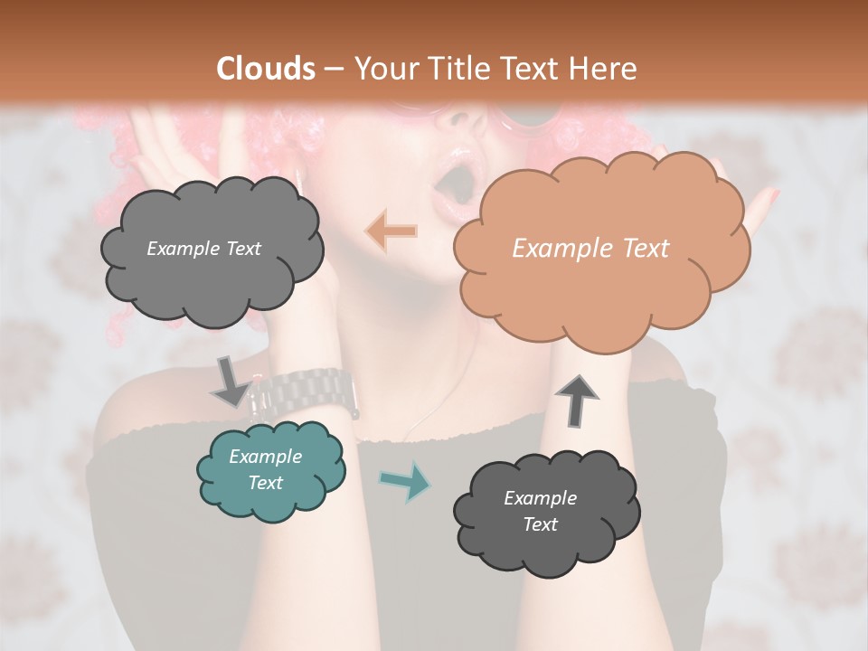 Happy Joy Wig PowerPoint Template