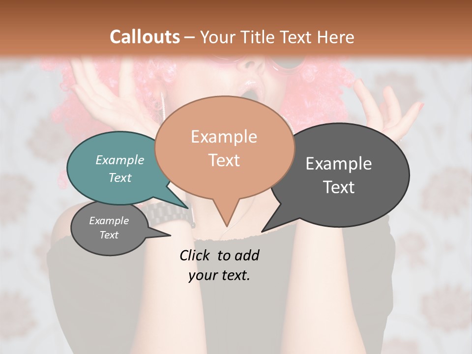 Happy Joy Wig PowerPoint Template