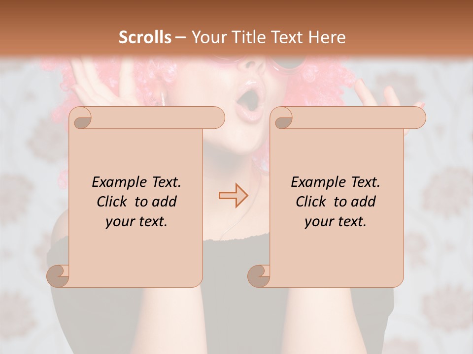 Happy Joy Wig PowerPoint Template