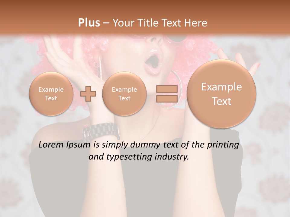 Happy Joy Wig PowerPoint Template