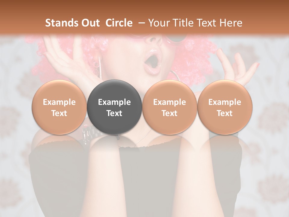 Happy Joy Wig PowerPoint Template