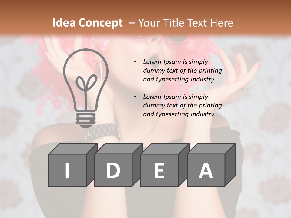 Happy Joy Wig PowerPoint Template