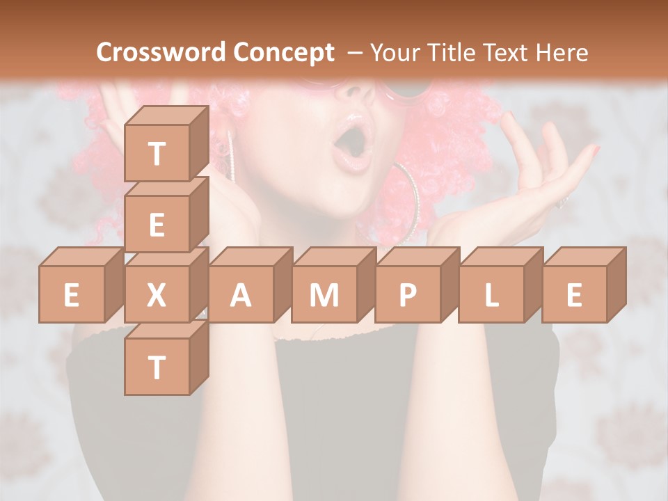 Happy Joy Wig PowerPoint Template