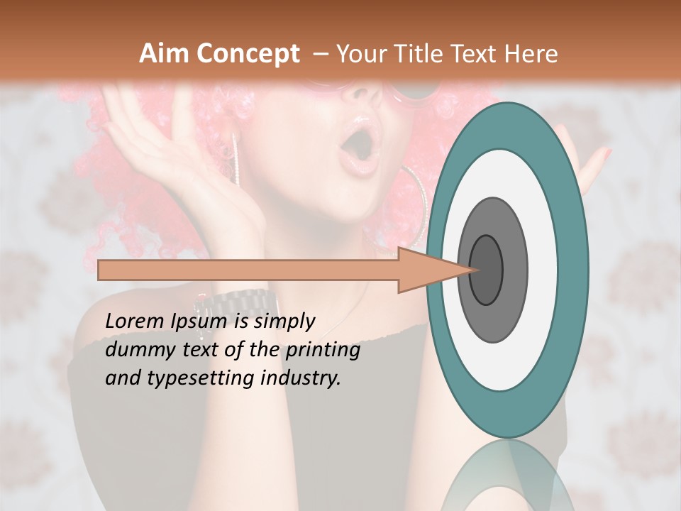 Happy Joy Wig PowerPoint Template