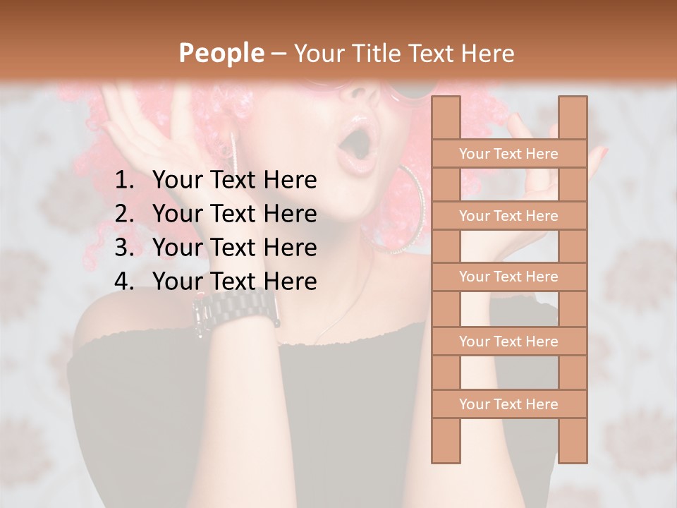 Happy Joy Wig PowerPoint Template