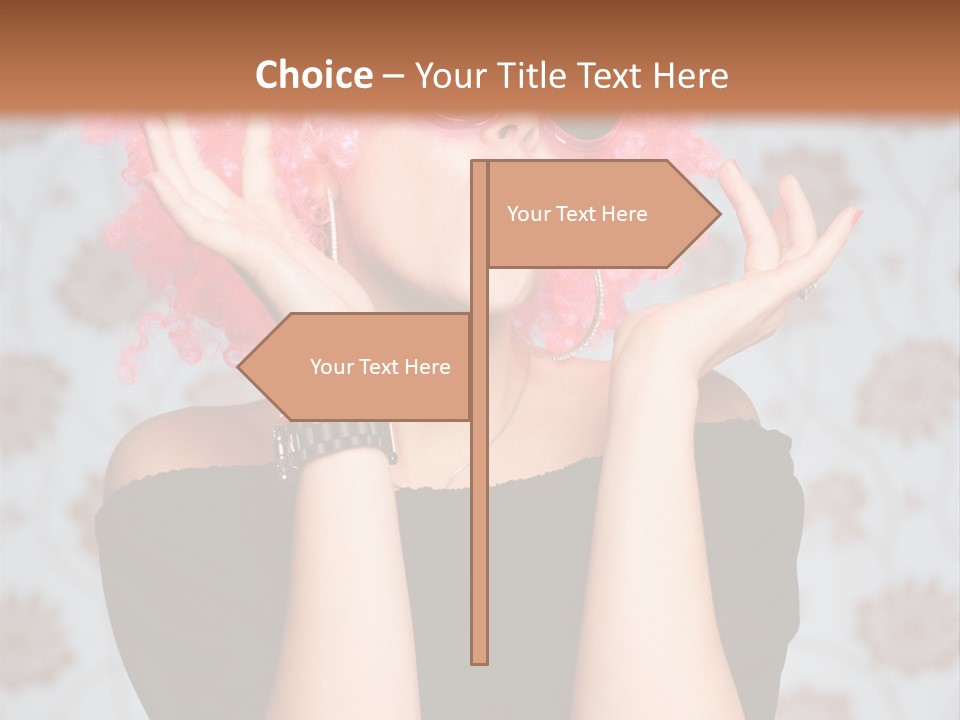 Happy Joy Wig PowerPoint Template