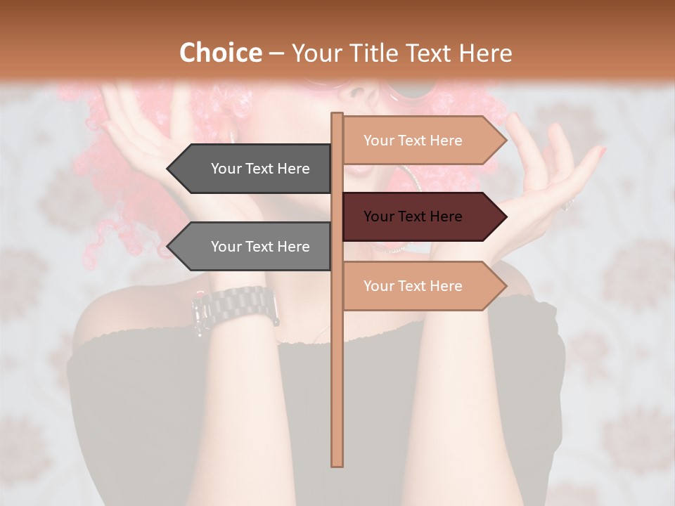 Happy Joy Wig PowerPoint Template