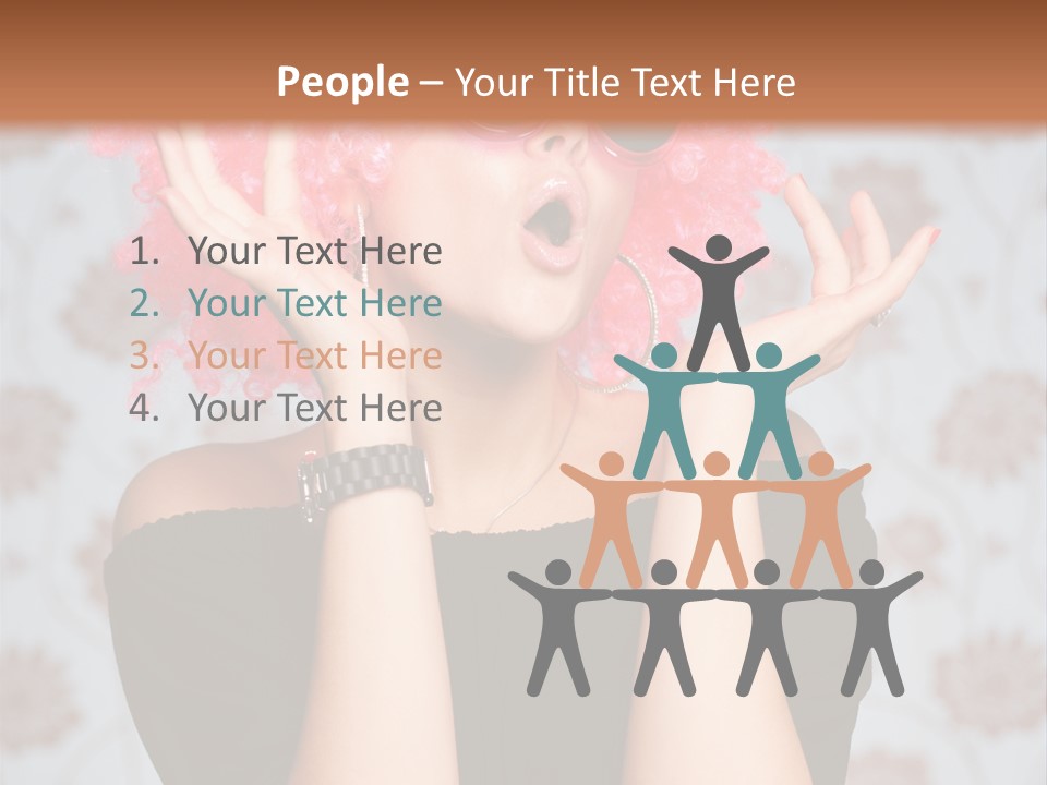 Happy Joy Wig PowerPoint Template