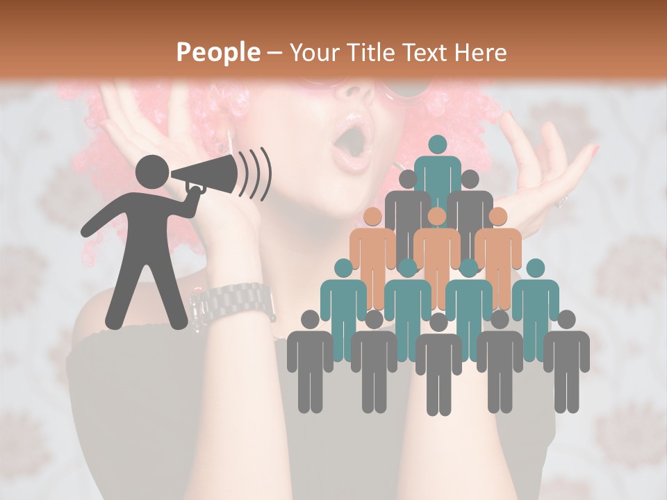 Happy Joy Wig PowerPoint Template