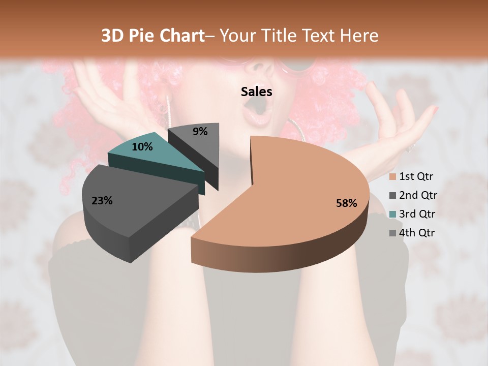 Happy Joy Wig PowerPoint Template
