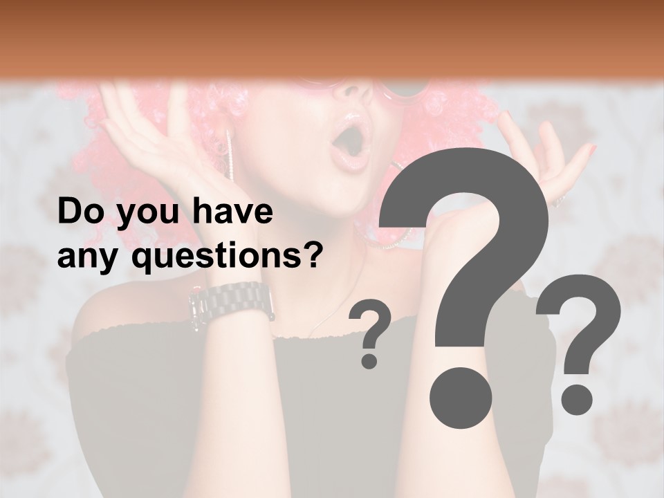 Happy Joy Wig PowerPoint Template