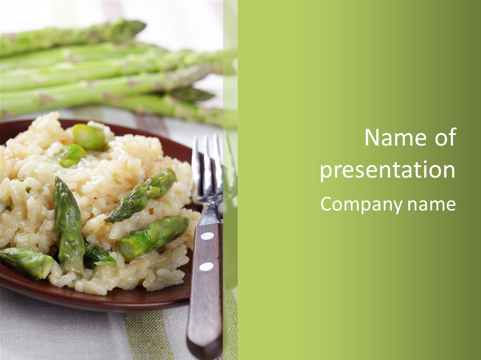 Vegetable Arborio Lunch PowerPoint Template