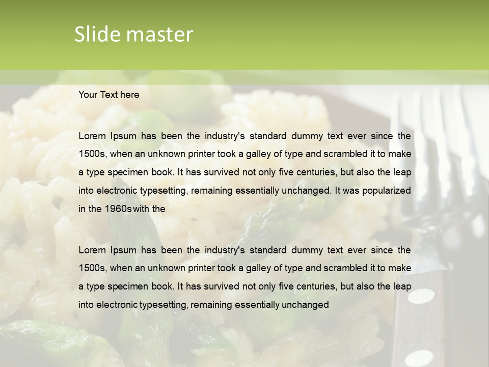 Vegetable Arborio Lunch PowerPoint Template