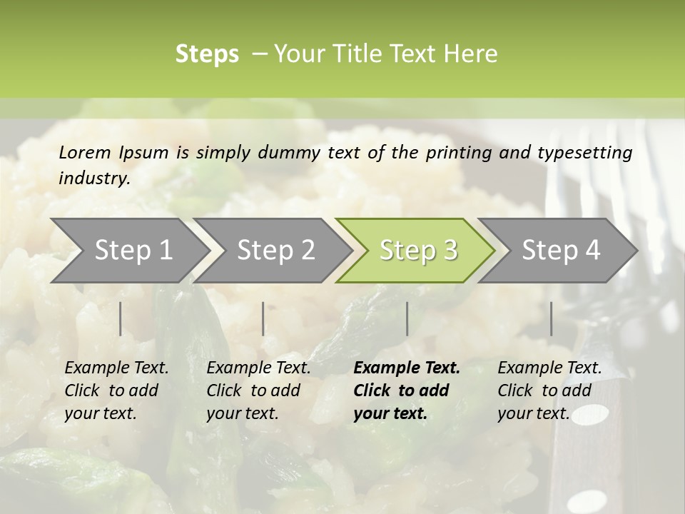 Vegetable Arborio Lunch PowerPoint Template