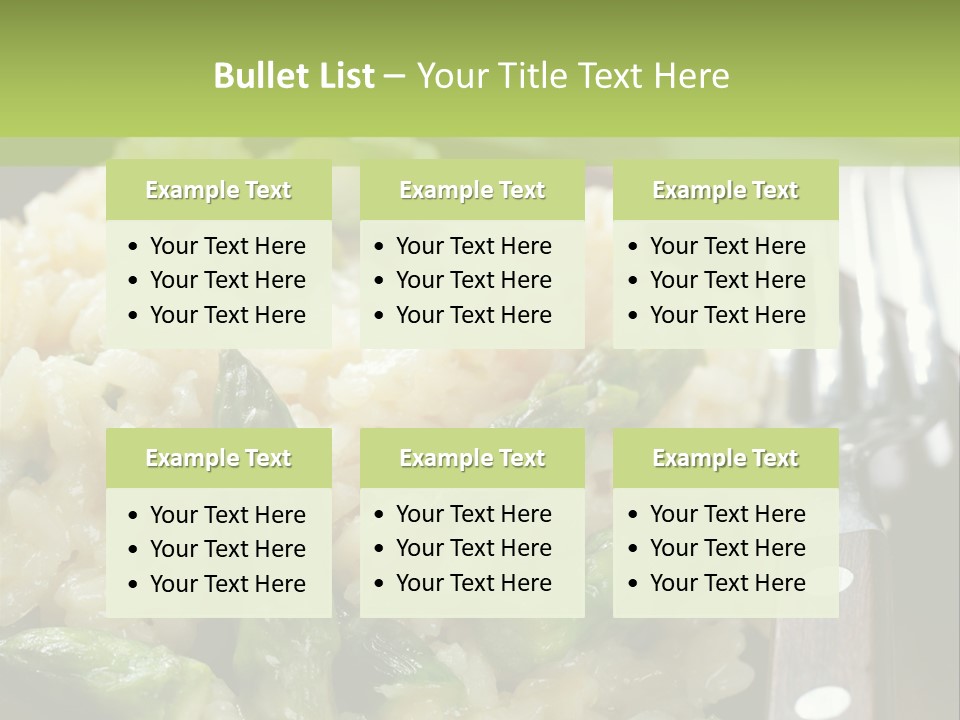Vegetable Arborio Lunch PowerPoint Template