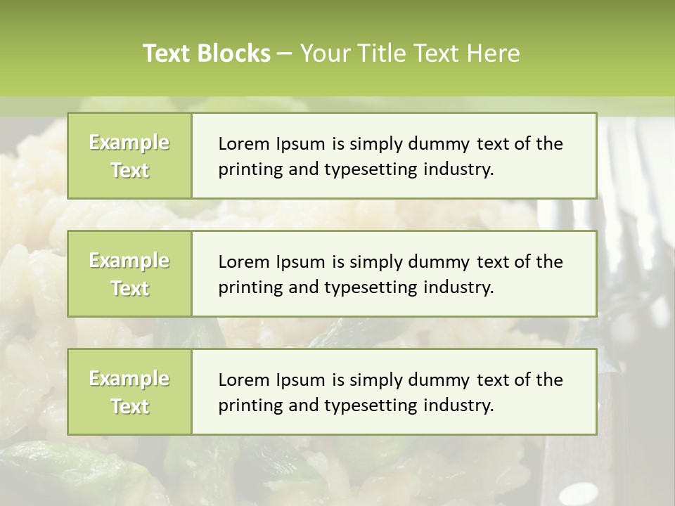 Vegetable Arborio Lunch PowerPoint Template
