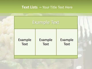 Vegetable Arborio Lunch PowerPoint Template