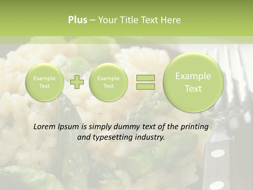 Vegetable Arborio Lunch PowerPoint Template