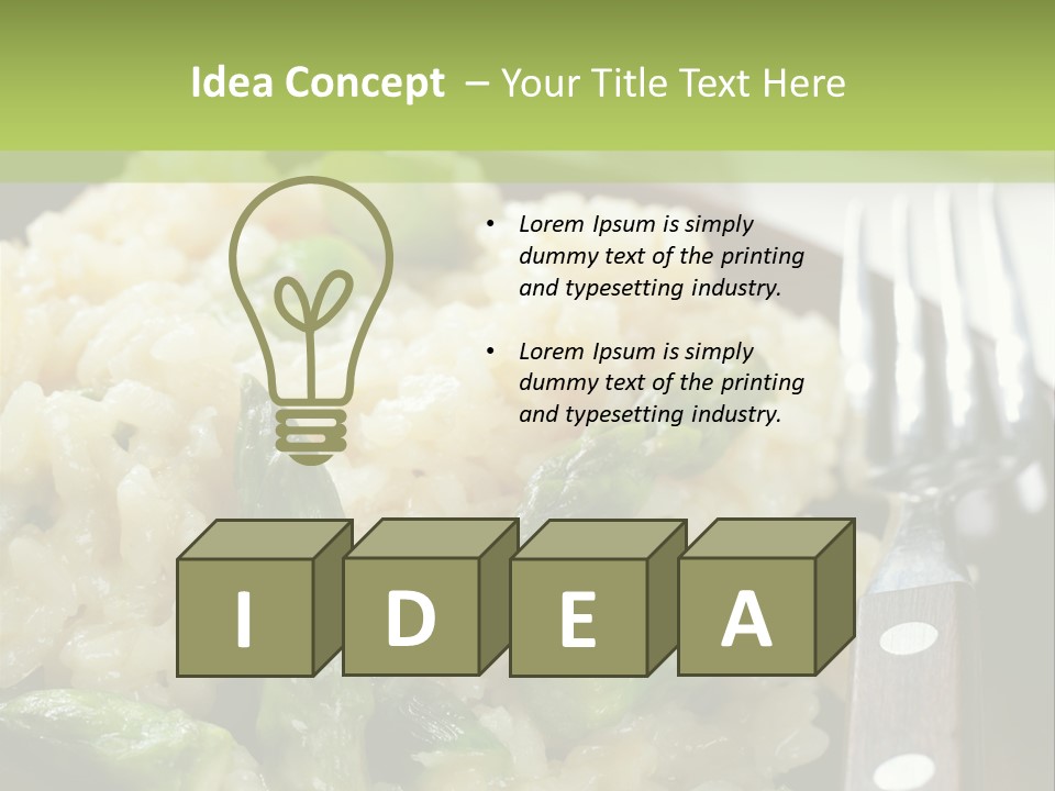 Vegetable Arborio Lunch PowerPoint Template