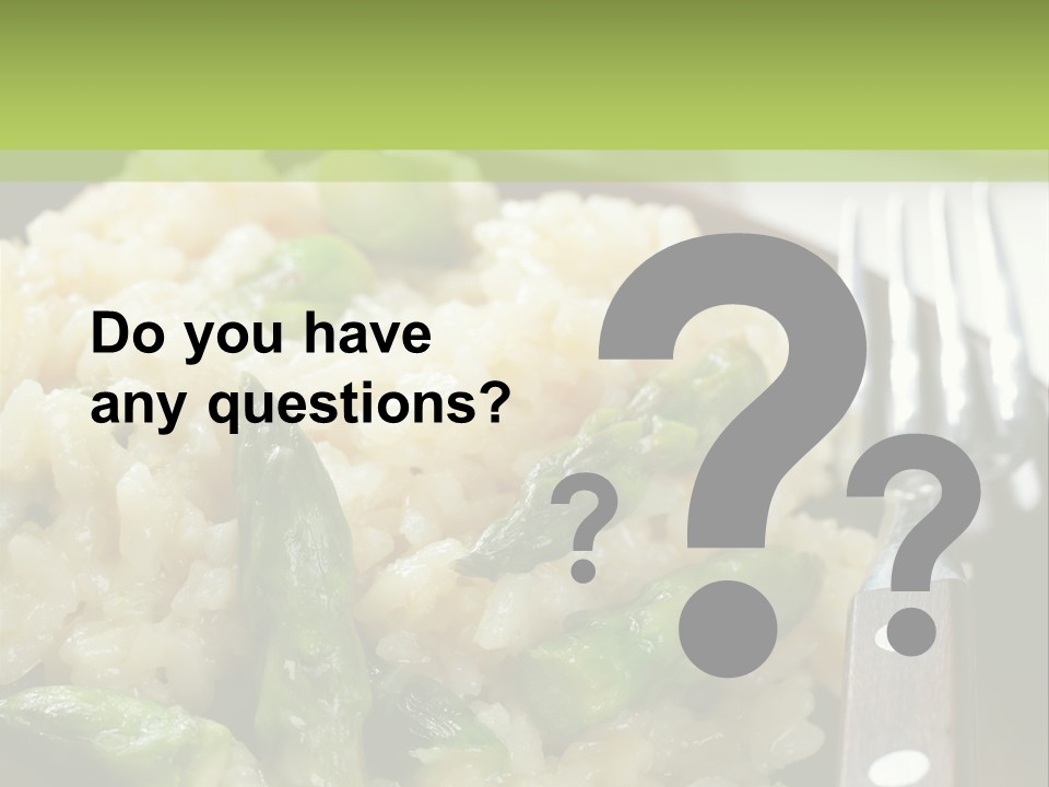 Vegetable Arborio Lunch PowerPoint Template