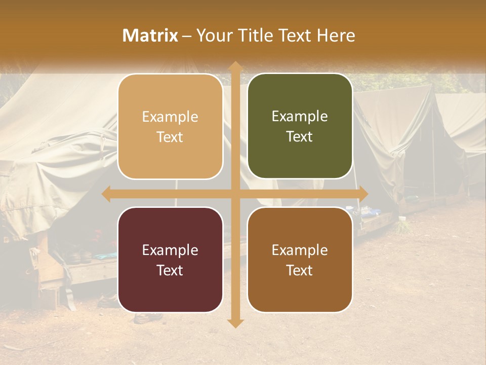 Campground Several Tent PowerPoint Template