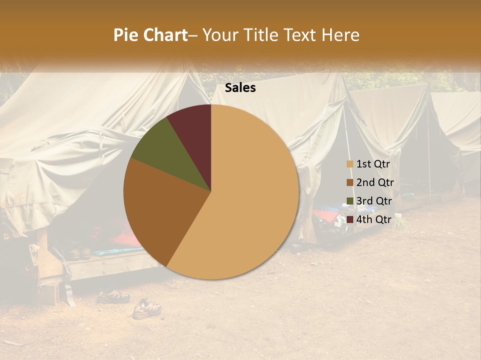 Campground Several Tent PowerPoint Template