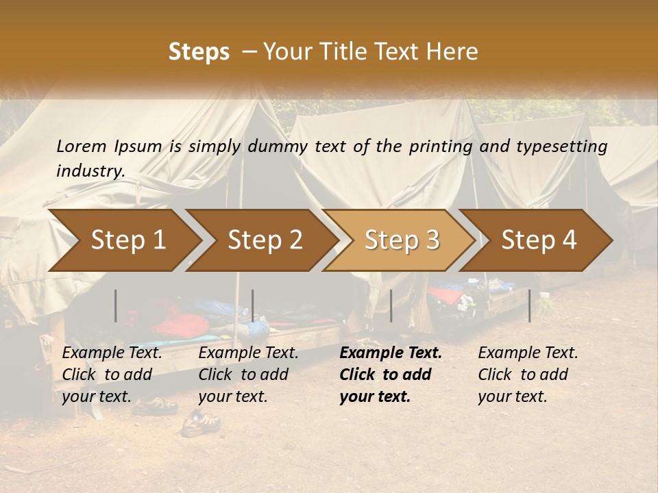 Campground Several Tent PowerPoint Template