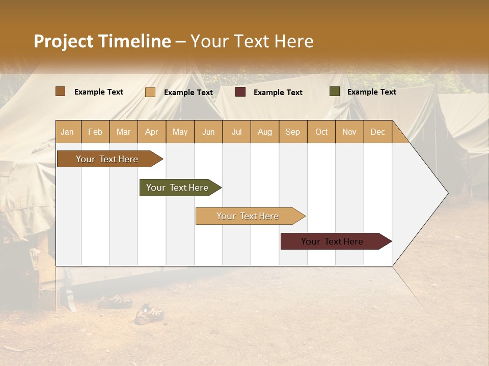 Campground Several Tent PowerPoint Template