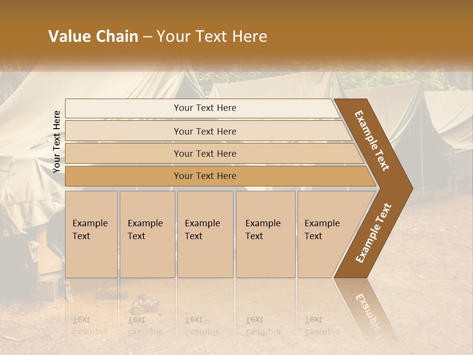 Campground Several Tent PowerPoint Template