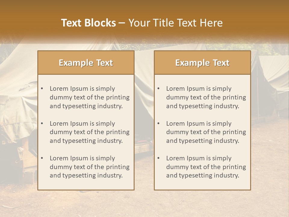 Campground Several Tent PowerPoint Template