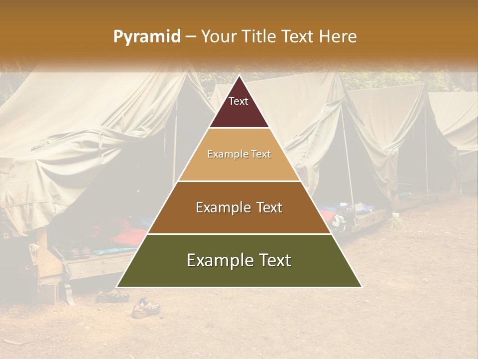 Campground Several Tent PowerPoint Template