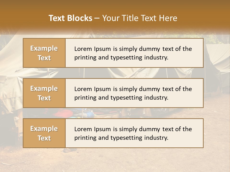 Campground Several Tent PowerPoint Template