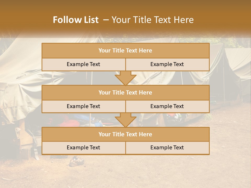 Campground Several Tent PowerPoint Template