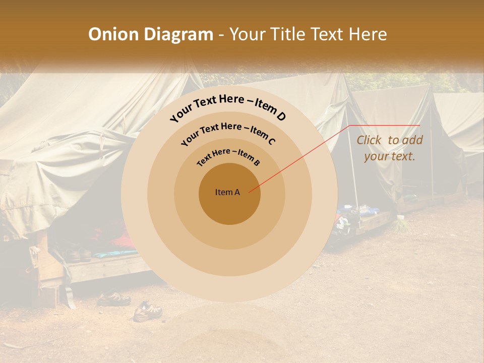 Campground Several Tent PowerPoint Template