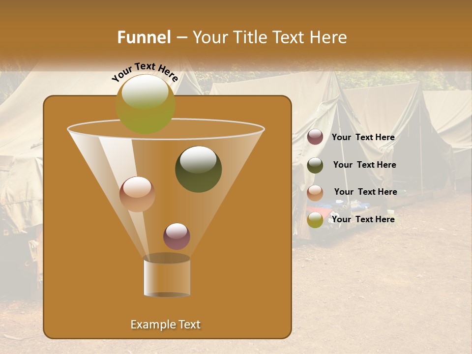 Campground Several Tent PowerPoint Template
