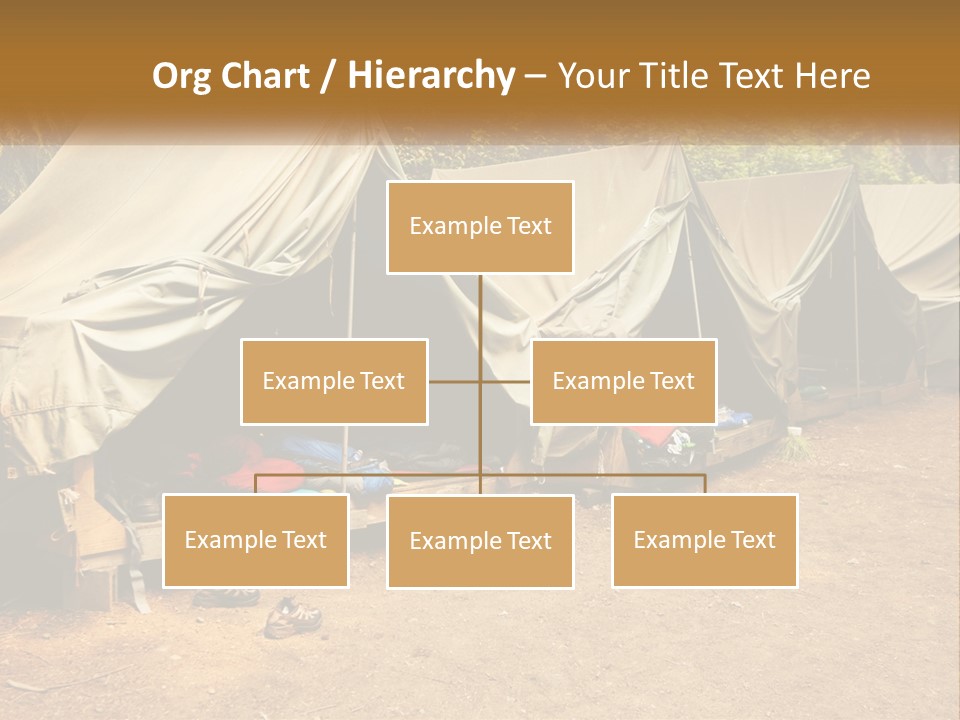 Campground Several Tent PowerPoint Template