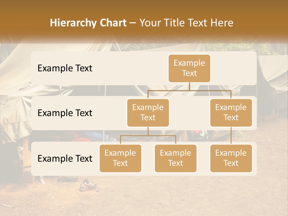Campground Several Tent PowerPoint Template